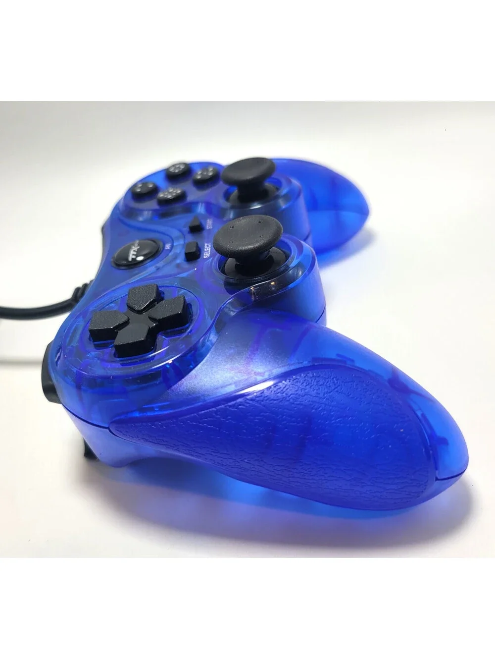 PS One / Playstation 2 / PS1 Analog Wired Controller (PSX/PS2) - Clear Blue